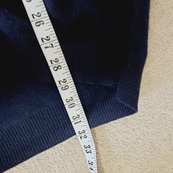 Lands End Pure Cashmere Button Up V-Neck Longline Classic Preppy Cardigan XL - Picture 5 of 9